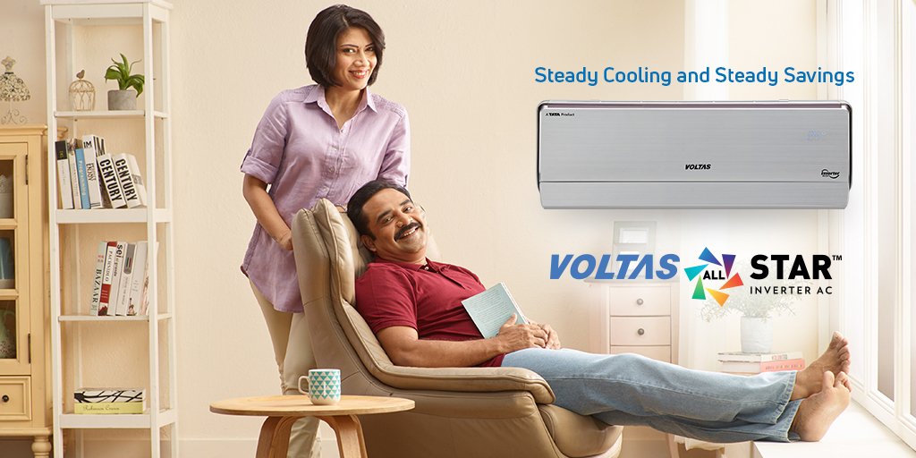 myvoltas's tweet photo. How to enjoy Summers with Voltas All Star Inverter AC. 
#IndiasNo1ACBrand 'Follow us' now! https://t.co/BJhxudSb8w