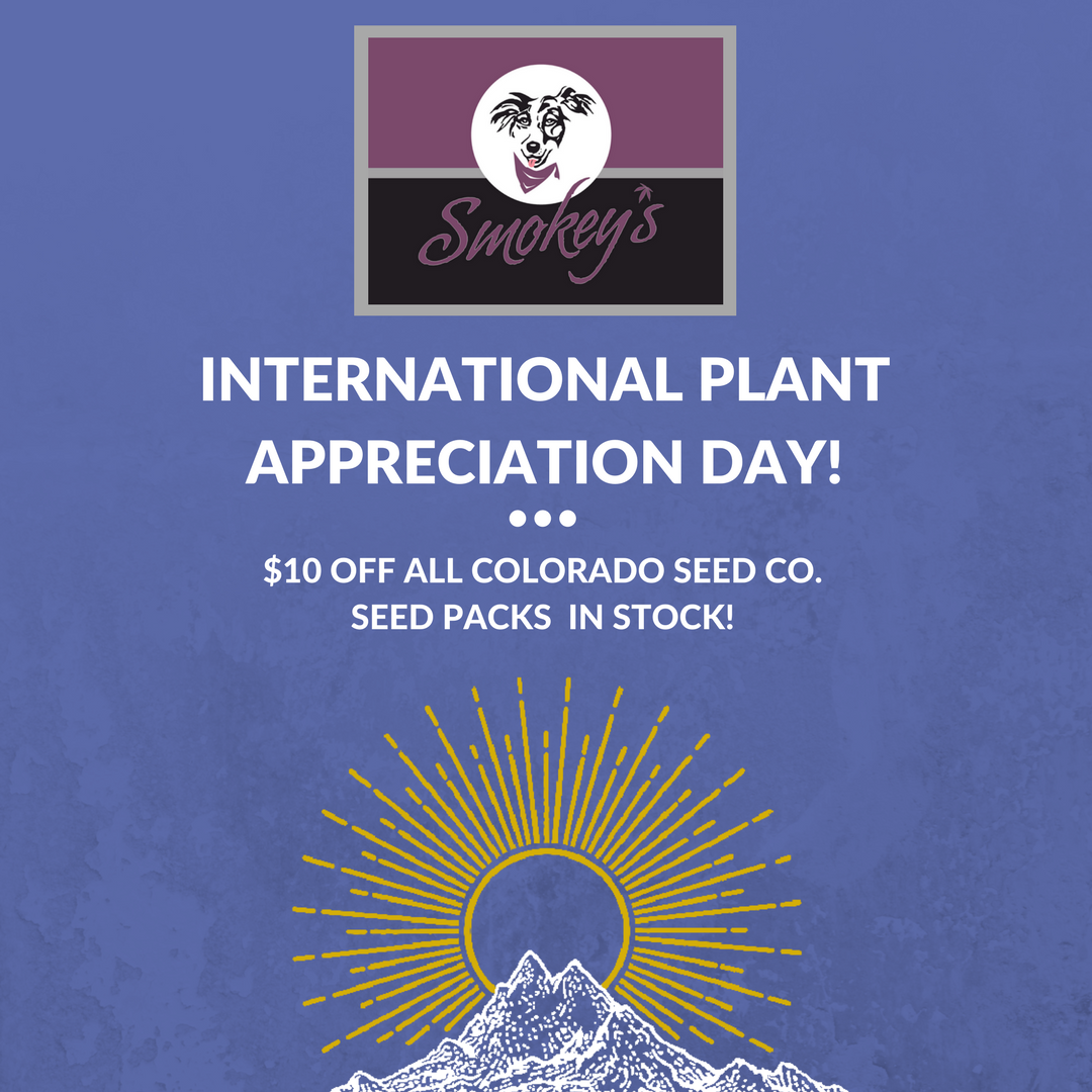 SmokeysCannabis's tweet photo. Happy International Plant Appreciation Day! We love all plants over here at Smokey's 420 but we ESPECIALLY love cannabis. With that in mind, we are offering a discount off of all Colorado Seed Co. seed packs in stock! #theonewiththedog #teamsmokeys #dank #plantappreciationday https://t.co/phFReROAb7