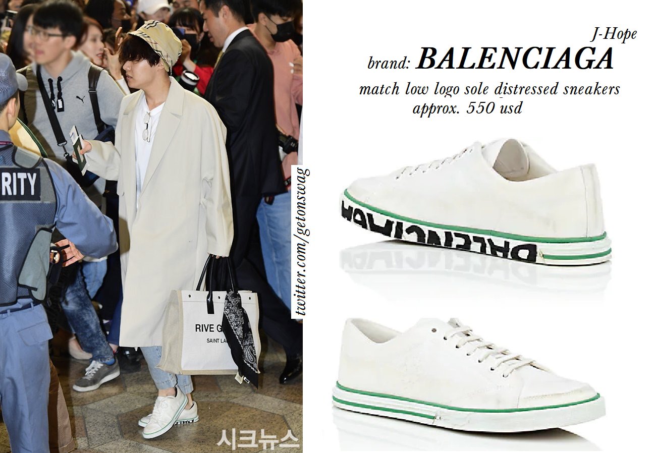 balenciaga sneakers jhope