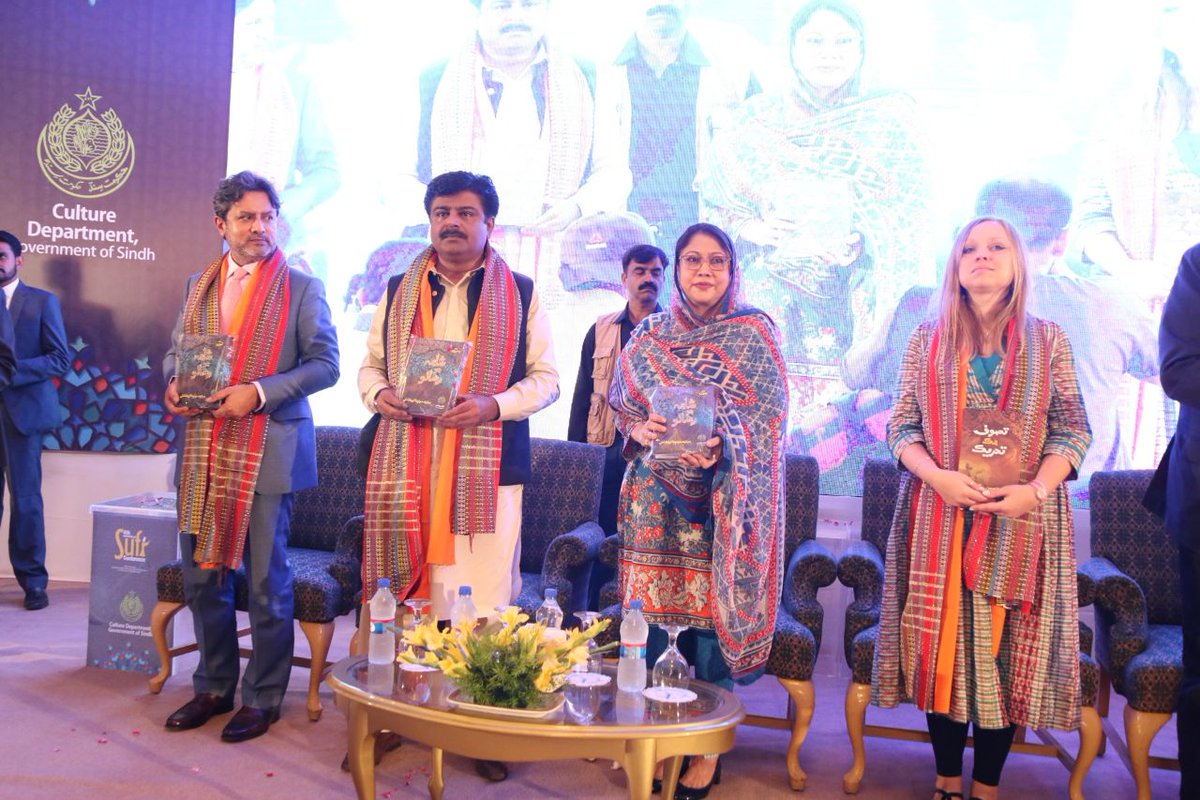 MediaCellPs129's tweet photo. Karachi 13 April 2018:

Central President PPP Women Wing &amp; MNA Mrs. Faryal Talpur attended the 4th International Sufi Conference, *Sufi Heritage:* "Counter-Culture Narrative &amp; Peace https://t.co/FKoGuRZug3