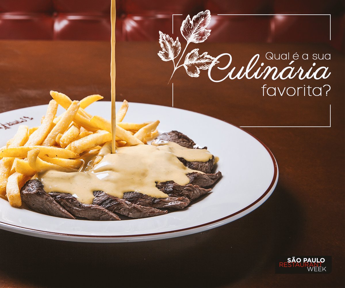 Da gastronomia nacional à culinária asiática, as casas participantes da Restaurant Week entregam uma diversidade DE.LI.CIO.SA <3 
Agora conta pra gente: Qual é a sua culinária favorita?  
Faça já sua reserva aqui: restaurantweek.com.br Foto: L'Entrecôte de Paris