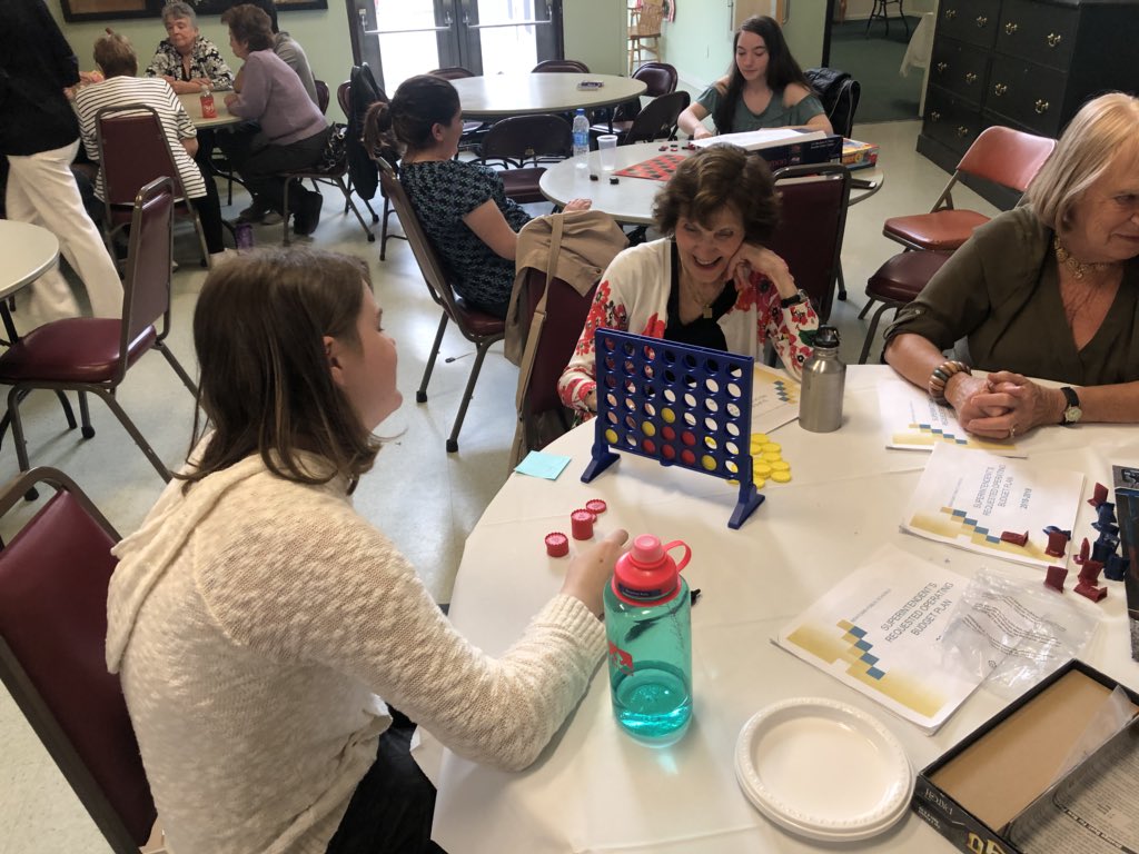 mrnickscigeek's tweet photo. The Friday the day before vacation dedicated #NHS students came out in force at the #NewtownSeniorCenter to play games with the seniors. Thanks guys! https://t.co/dV1zqNbWoF