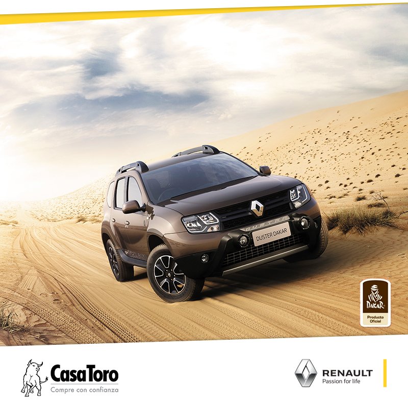 CasaToroWeb's tweet photo. ¿Conoces la Renault Duster serie limitada Dakar? Encuentra las últimas en nuestras vitrinas y empieza a descubrir nuevos caminos a los que no habrías llegado nunca antes. https://t.co/UUeChleSQv