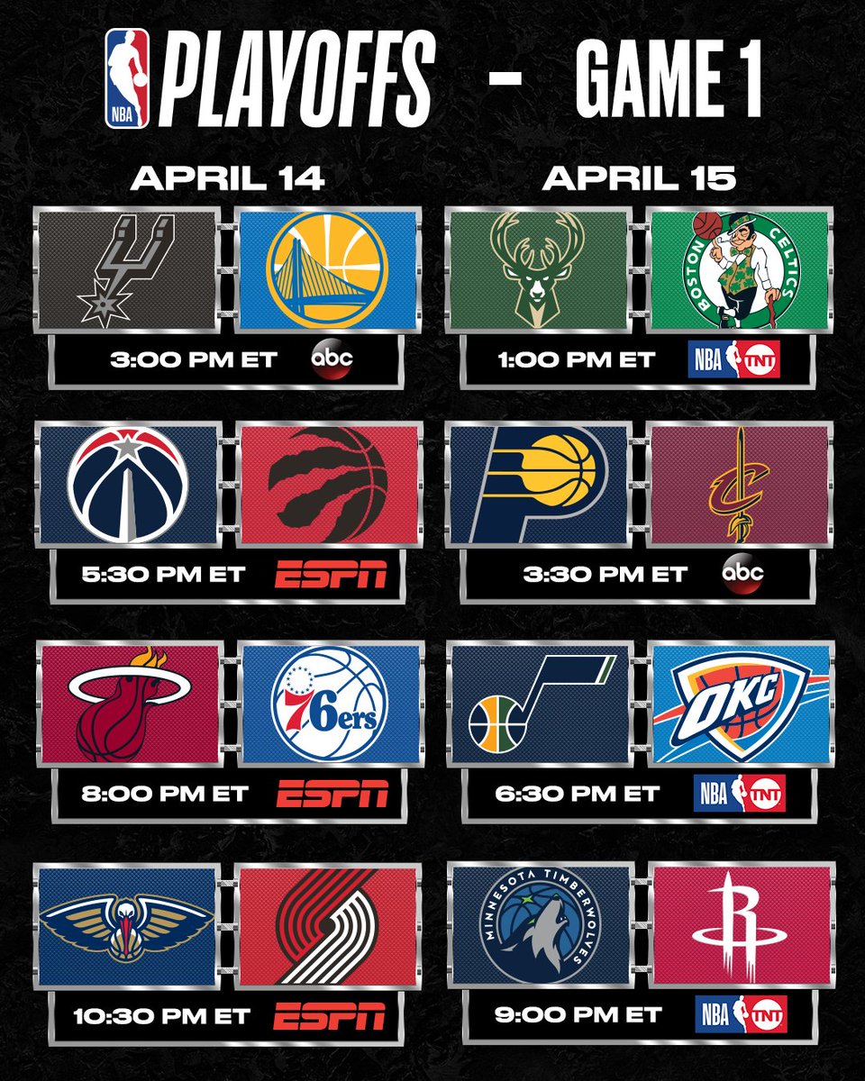 The 2018 #NBAPlayoffs tip off in 24 hours!