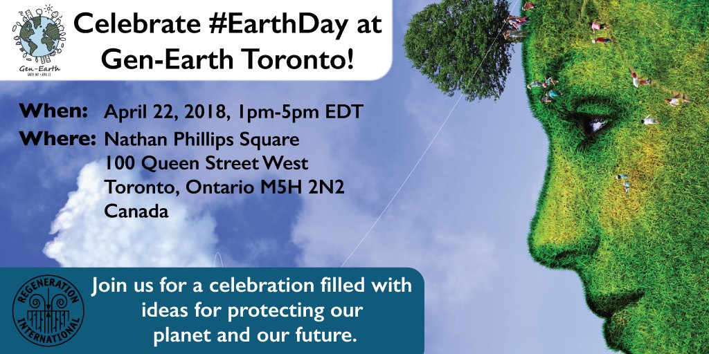 regeneration_in's tweet image. Celebrate #EarthDay @GenEarthEvent in​ #Toronto! The event features #local music, talks by youth activists, eco-friendly vendors, #organicfood + drink, arts + crafts, #ecofashion, petition signings and seed swaps! 🌎❤️🙌🏼 #Canada @RachelsNews RSVP ➡️ orgcns.org/2H1aTzm