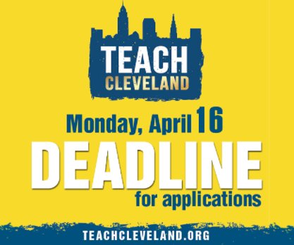 What are you doing this #FridayThe13th? If it doesn't include finishing your application to #CMSD, you may want to reconsider your plans! #ThisisTeachCle