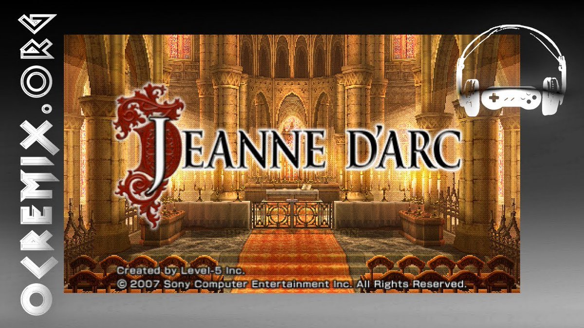 NEW MIX! Jeanne D'Arc (PSP) is the best SRPG you've (probably) never played, and the one-and-only <a href="/sixtosounds/">sixtosounds</a> serves up our first mix, an epic rock waltz/ballad. 🤺🤘🇫🇷

"Sword of God"

- ocremix.org/remix/OCR03714
- youtu.be/SvHr-GeCijc
