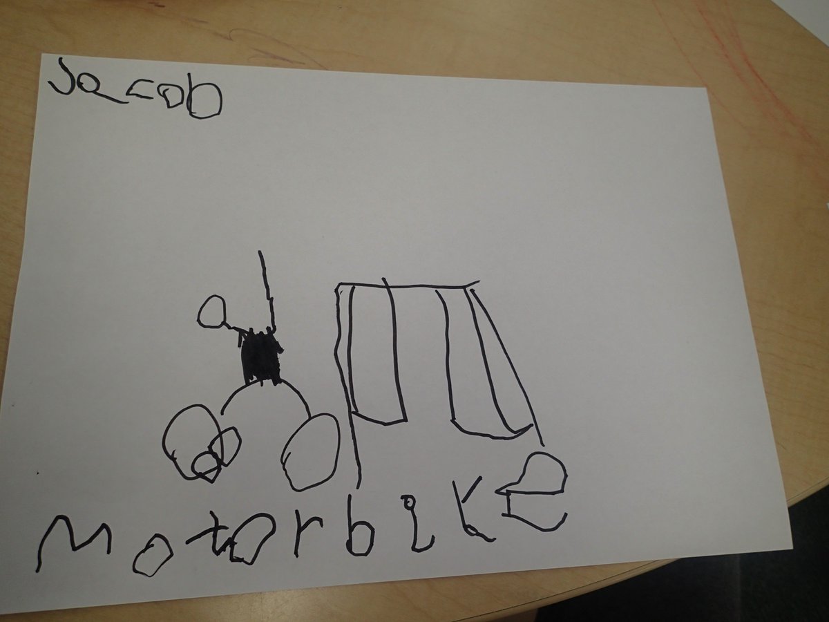 GillianOlford's tweet photo. A: "What shall we do today?" C: "Can we go to the park?"  We went, we enjoyed and then we recorded our experience with fabulous drawings and emergent writing. @KnightsridgeEYC #thechild #thecontext #developingliteracyskills https://t.co/mQ5JQfIwyJ