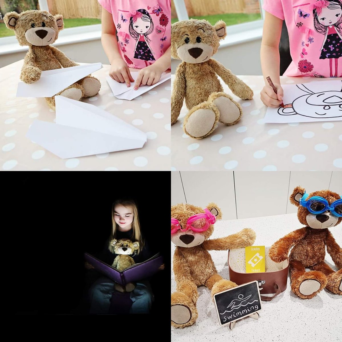 It's been another rainy week 🌧lots of #creativeplay, #reading and #swimming for #holibobbear #goawayrain #quiettime #colouring