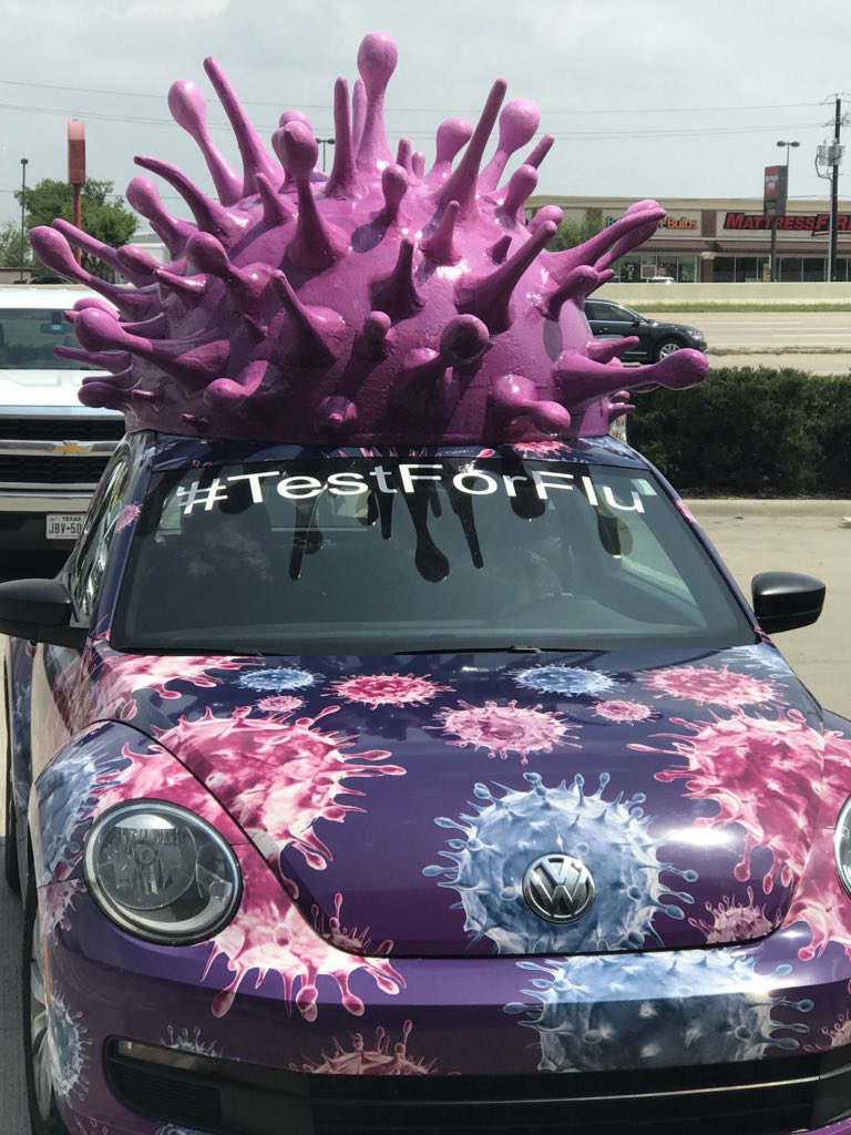 boydmyers's tweet photo. #testforflu Spoke to this guy. Awesome car and better test for flu before you put the flu in your body via a #flushot #dfw https://t.co/S3nnpr6Rhr
