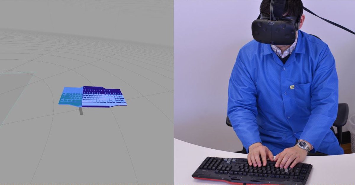 VRBuilds's tweet image. And here is a VR keyboard we have created as well. @Logitech @Razer #VR #VirtualReality #Steam #Valve #SteamVR #HTCVive #Oculus