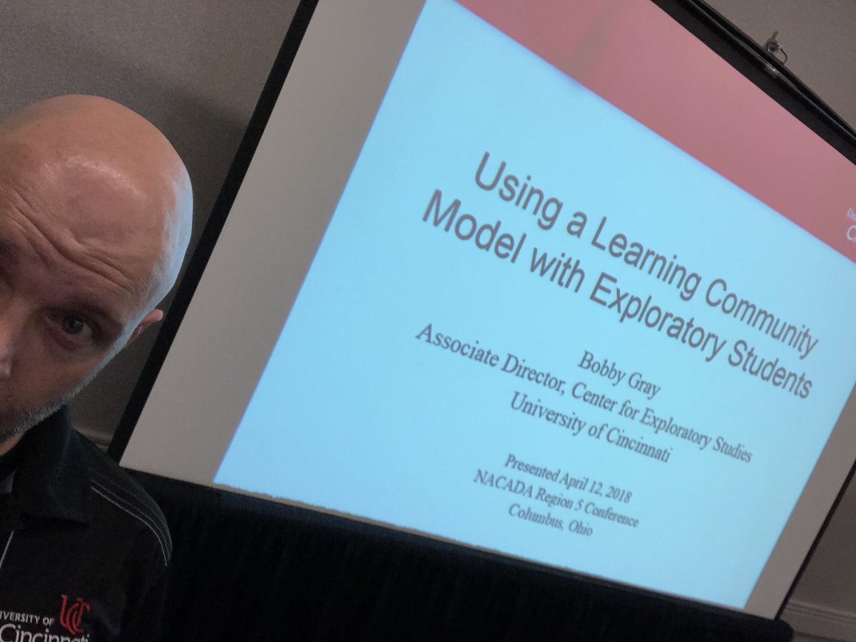 <a href="/BigBobbyGray/">Robert Gray</a> presenting at the NACADA Region 5 Conference, repping for <a href="/UCExploratory/">Exploratory Studies</a>! #Reg5Conf