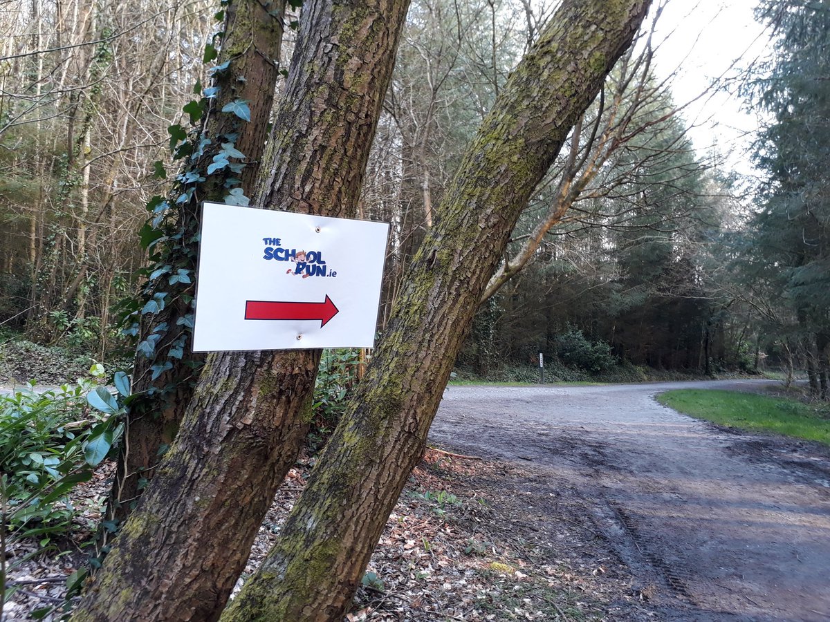 You know race day is near when the direction signs are going up #schoolrun