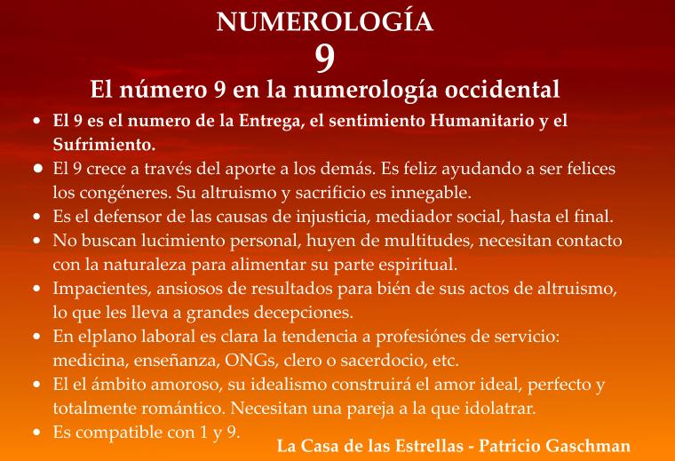 compañera de clases giratorio Torrente Patricio Gaschman on Twitter: "Resumen sobre el número 9 en la numerología  tradicional occidental. https://t.co/WwK0eBS6YO" / Twitter