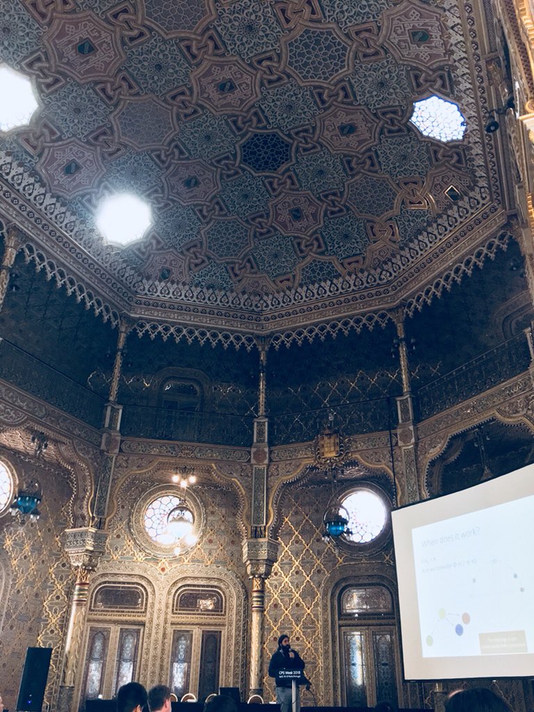 sibinmohan's tweet photo. The grand rooms for holding conference talks at #cpsweek2018 in #porto #palaciodabolsa #portugal #rtas2018 #iccps2018 #ipsn2018 and @hscc_conference https://t.co/piuUxcUbP7