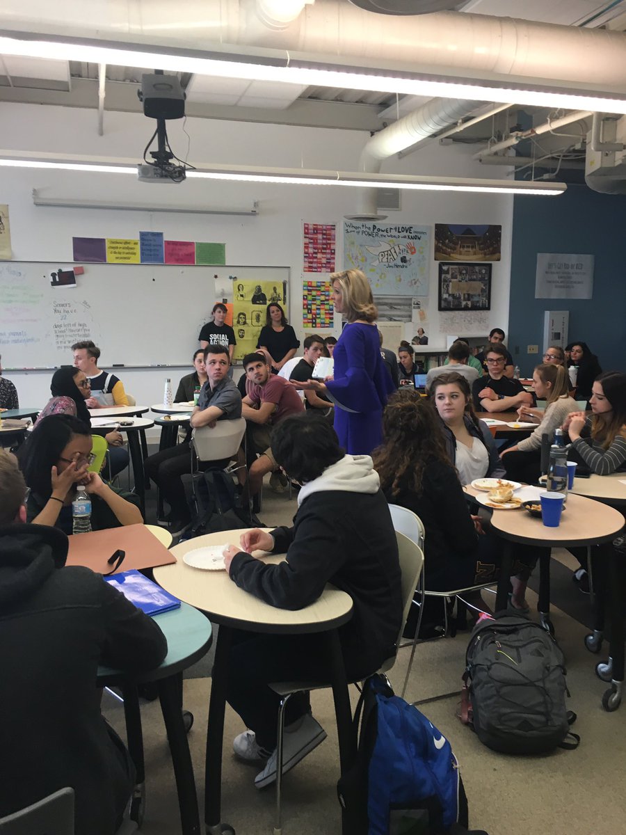 Stagg Vow students visit with Legacy Hall inductee Kristyn Hartman  #d230connect