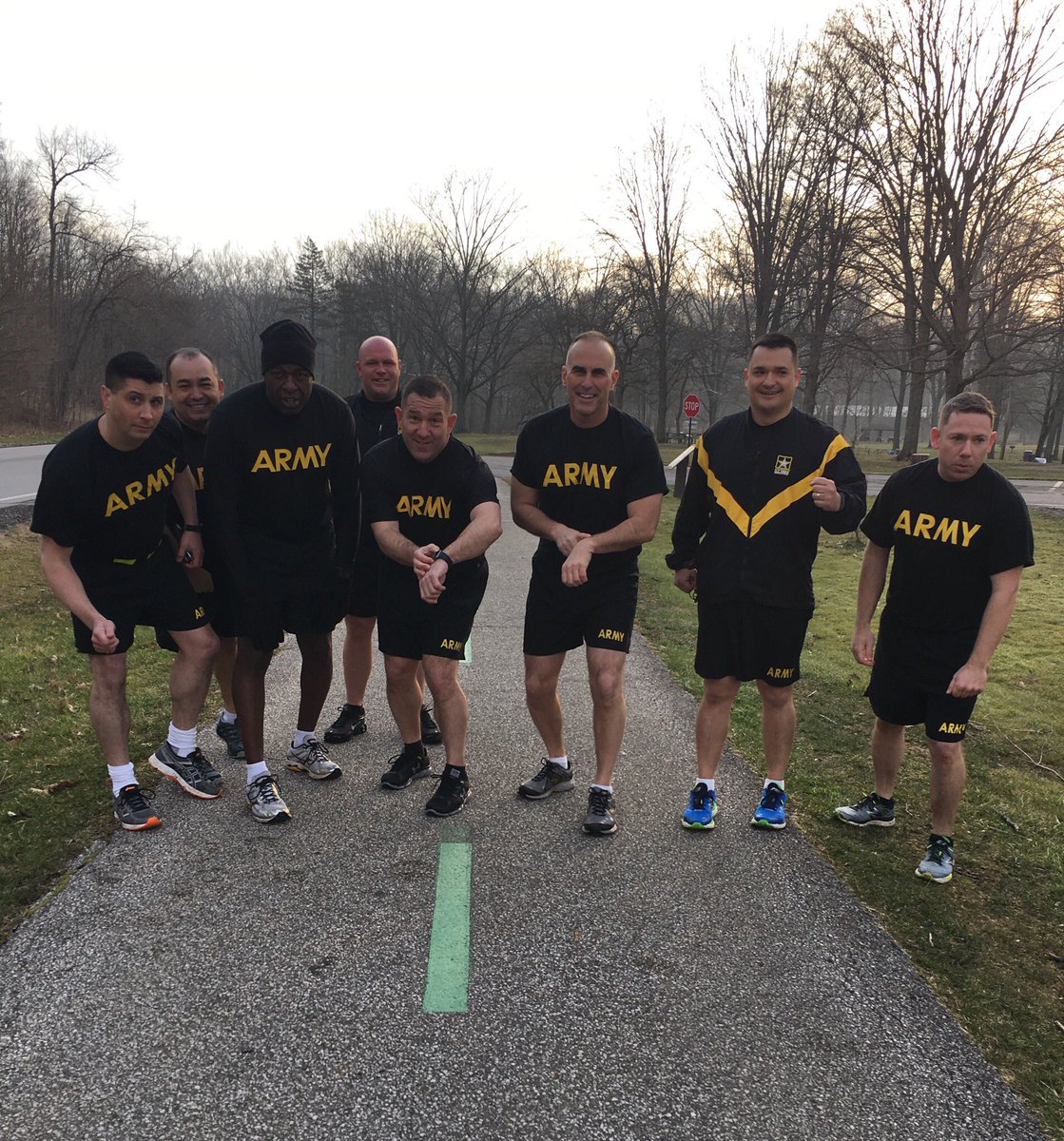 USAREC_Clev_CSM's tweet photo. Last official APFT as a Soldier in the Army.  First of many lasts in the months to come... it’s starting to set in.......  🇺🇸#Rockstars https://t.co/RXH7vZoXqb