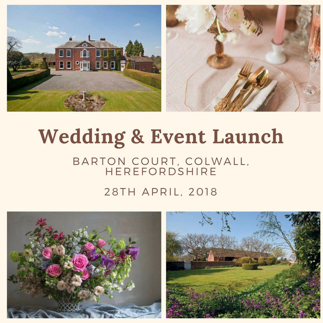 bartonevents's tweet photo. In just two weeks it will be all systems go as we get ready to welcome you to our official launch - register for your free ticket via this link https://t.co/KaoGY7kVq6 - 
we are very excited to show you all the different looks that Barton Court can wear for your wedding &amp; events. https://t.co/v67tCz0CEy