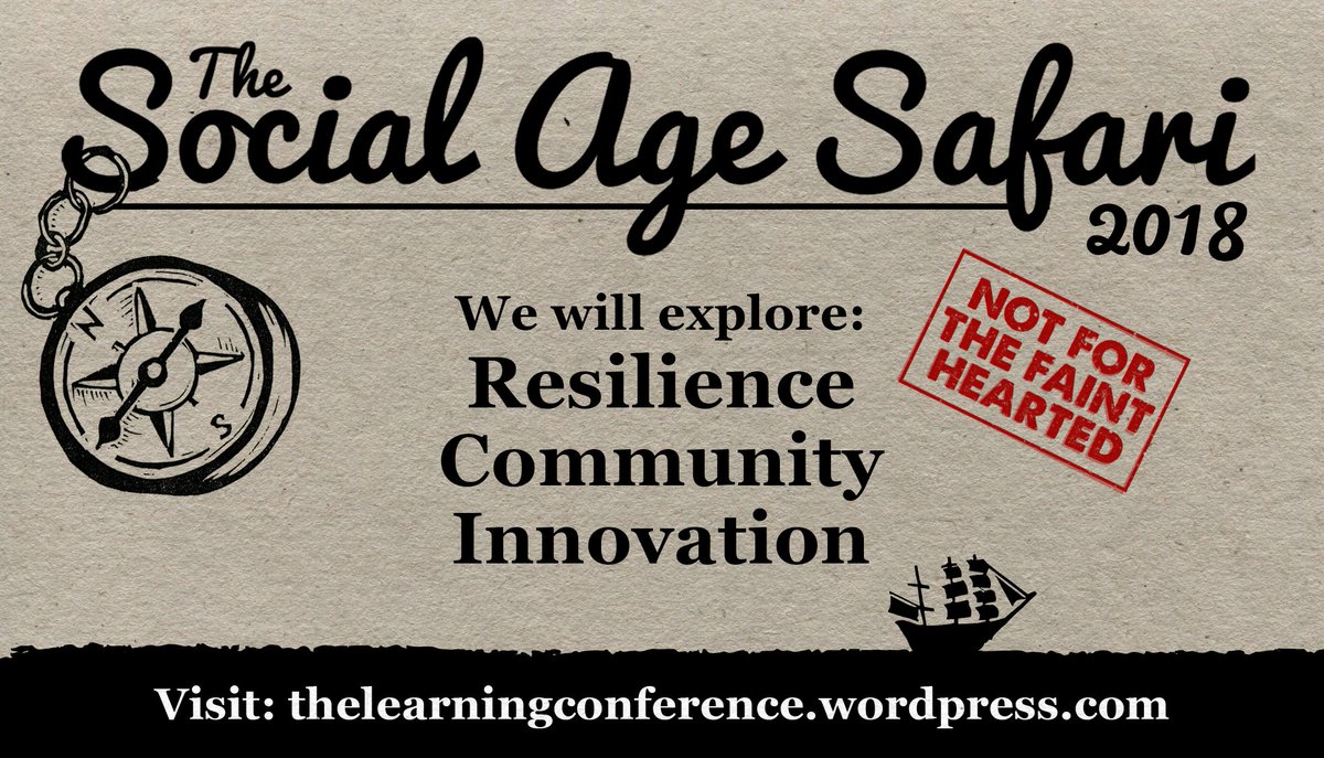 SeaSaltLearning's tweet photo. Wonder if any of our #SL100 explorers are going to be able to make it to the #SocialAge Safari? Or any of our #Con4Com participants? Get your tickets here: https://t.co/Im2B61r5ov https://t.co/LtUG5oRrHi