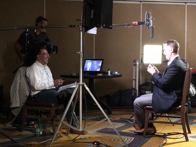 mediamath's tweet image. #BehindtheScenes at @qubole&apos;s #DataPlatforms2018 event yesterday! Our very own VP of #DMP, John Slocum, on camera talking about #MediaMath&apos;s consumer-first philosophy, centered on giving more control and better experiences to consumers. 💥 #advertising
