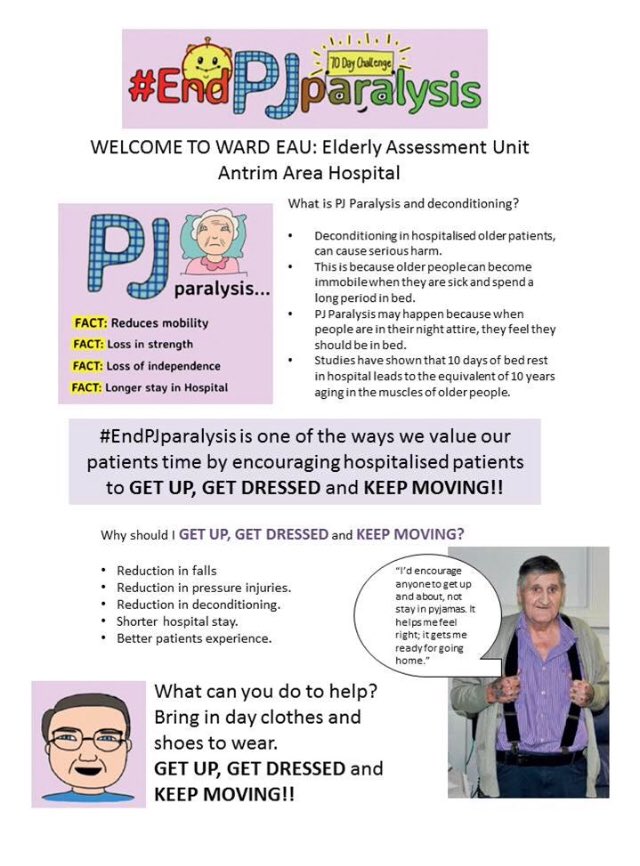 #EndPJParalysis 
#endPJparalysis70

#WardEAU <a href="/NHSCTrust/">Northern Trust</a> getting ready for the challenge. 

I’ve drawn up a simple patient and visitor info leaflet. 

Permission to use your art? <a href="/Sonia_Sparkles/">✨Sonia Sparkles✨🖤</a> 

Would love some feedback <a href="/BrianwDolan/">Brian Dolan OBE, RMN, RGN</a> before I print.

<a href="/wini_mccausland/">Wini McCausland</a>