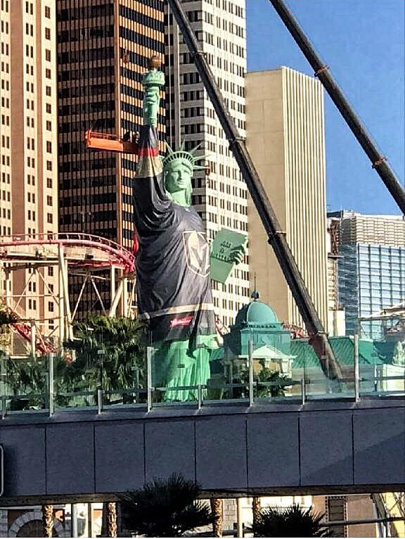BSMorningShow's tweet photo. That sweater makes any chick look hot! Go Knights! Playoffs tonight! #Vegas https://t.co/5flZpueyeY