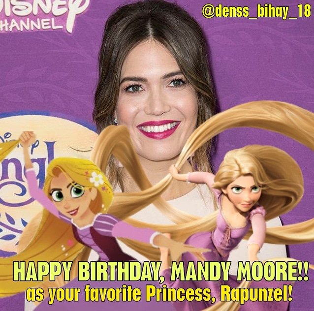 denss_bihay_10s's tweet photo. Happy (lately) Birthday to the voice of Rapunzel in entire Tangled franchise, Mandy Moore!! 🎂👸☀ #HappyBirthday #HappyBirthdayMandyMoore #Rapunzel #PrincessRapunzel #TangledTheSeries #Tangled #DisneyChannel #DisneyTangled #TangledOnDisneyChannel #DB0413 #DBLatePost @KierAriel https://t.co/Xz07LDj4sL