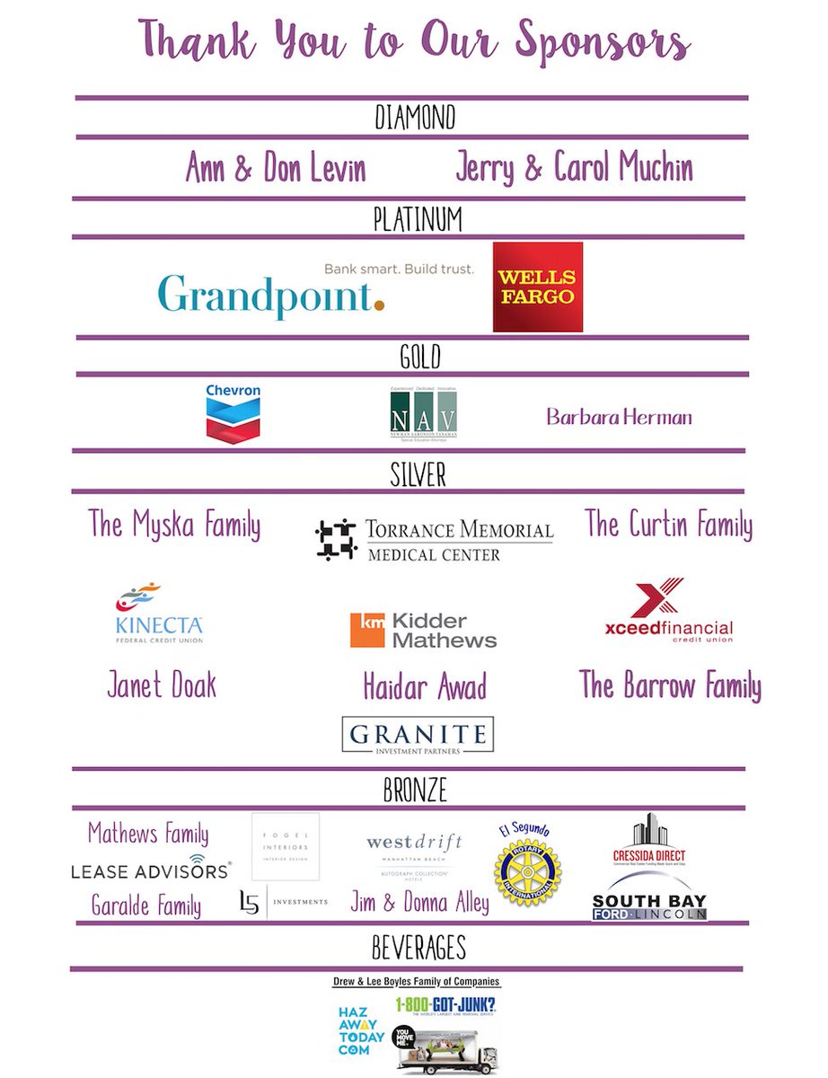 Thank You to the Generous Sponsors of Mychal's Annual Luncheon and Auction. Register now for the Luncheon on May 5th: mychals.org