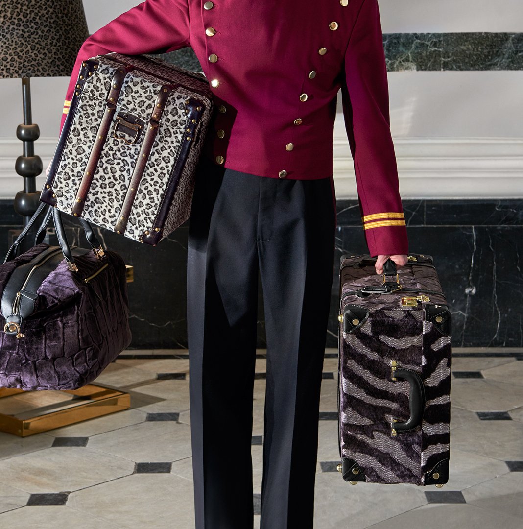 Need any help with your bags? 
#lobby #velvets #animal #animalprint #hotel #newcollections #photoshoot #zinctextile #luxurious #luxeinteriors #interiordecorating #decor #textiles #design #inspiration #quirky