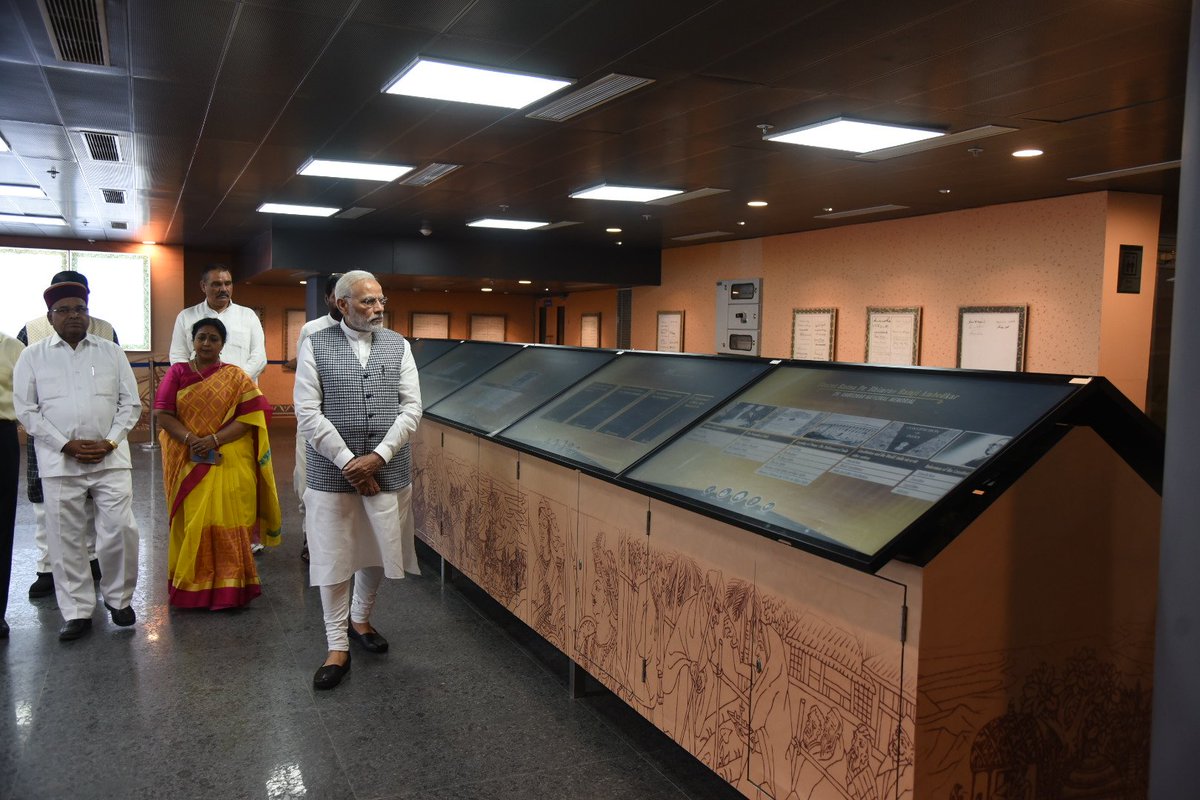 narendramodi's tweet photo. Honoured to inaugurate the Dr. Ambedkar National Memorial at 26, Alipur Road in Delhi. Sharing my speech on the occasion. https://t.co/SEi55s07DQ https://t.co/qNXBWXDbAW