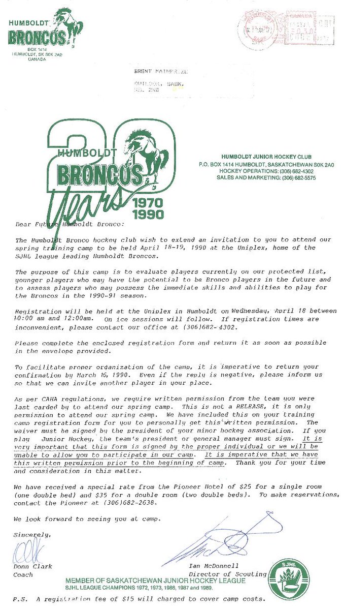 JERSEY DAY: SOMEHOW, I FEEL I KNOW YOU
I never met any of you boys on the Humboldt Broncos’ bus and yet somehow, I feel I know you.
facebook.com/brent.mainpriz…

#jerseyday #humboldtstrong