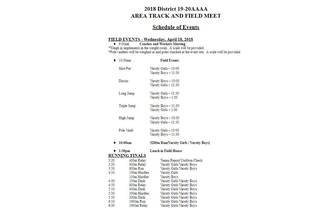 We couldn't be more proud of our student-athletes and how they competed at the 19-4A District Track Meet. Thank you to all of our supporters who have been with us during this season! The ride continues as we will have multiple student-athletes compete in the Area Meet!