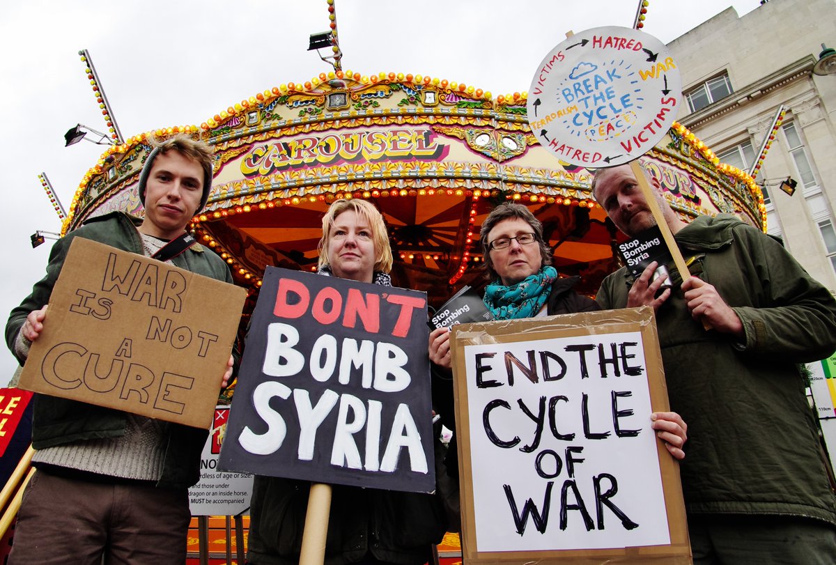 Don't Bomb #Syria - emergency protest - Exeter, Monday 16 April 5.30pm  Bedford Square - tinyurl.com/y7akazke @ExeterCND