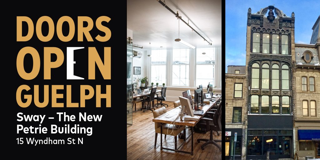 guelpharts's tweet photo. 4 businesses are opening their doors at the New Petrie Building on April 21 so you can see inside this stunning restoration. Don't miss your chance.
Shout out to @SwayAdvertising @TMBguelph @HunchManifest & The Robbie Group.
#DOG18 #Guelph #architecture
https://t.co/hDztVcBKt9 https://t.co/5xTPSY1Nhz