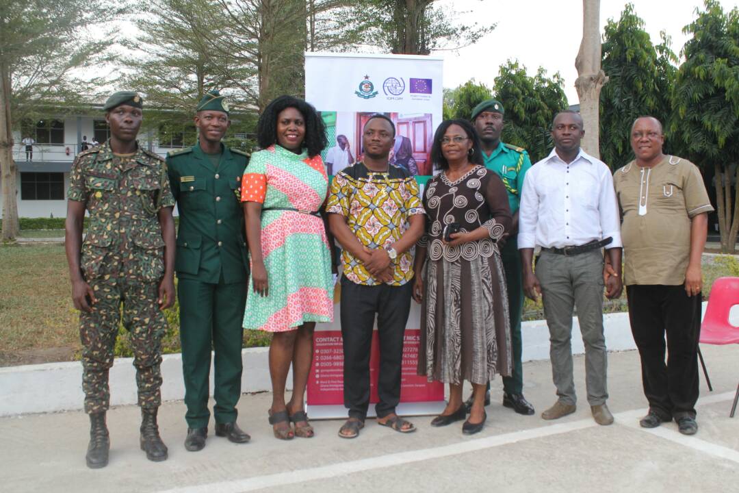 EDP_Trust's tweet photo. As part of the guidance and counselling program the Ghanaian Immigration Service delivered a presentation at the school including advice on employment opportunities #careers #guidance https://t.co/DKCTir176f