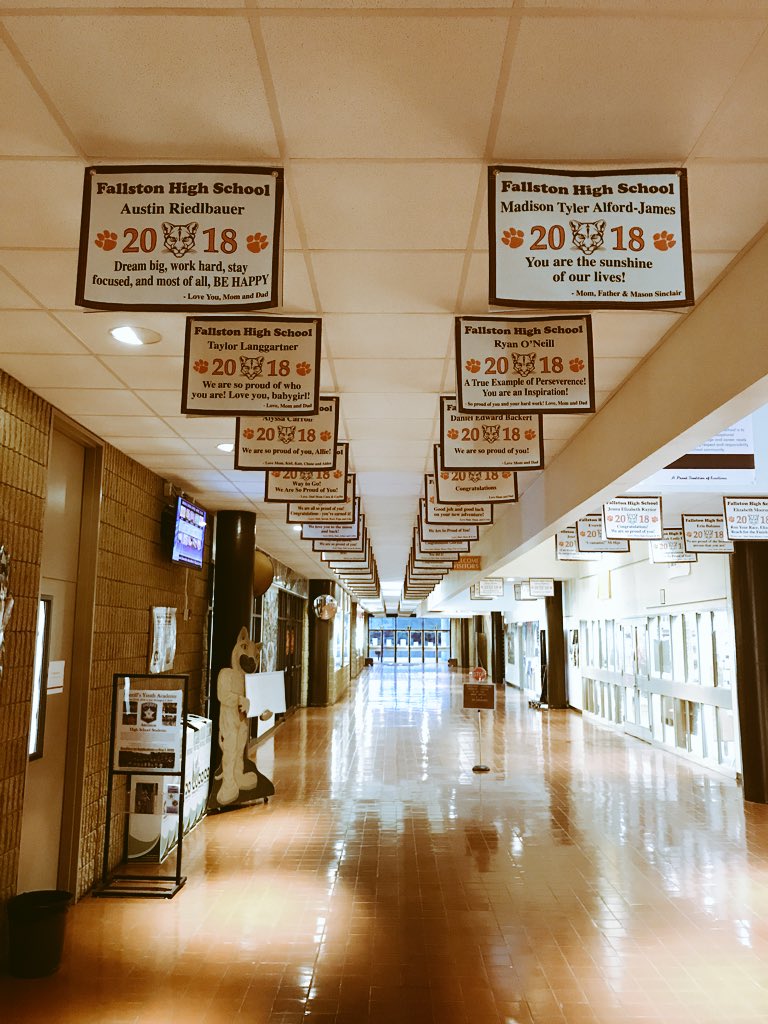 MrClemmer's tweet photo. Senior Recognition Day @FallstonHS. The end is near...hang in there and finish strong, seniors! https://t.co/pUIKvEbo2K