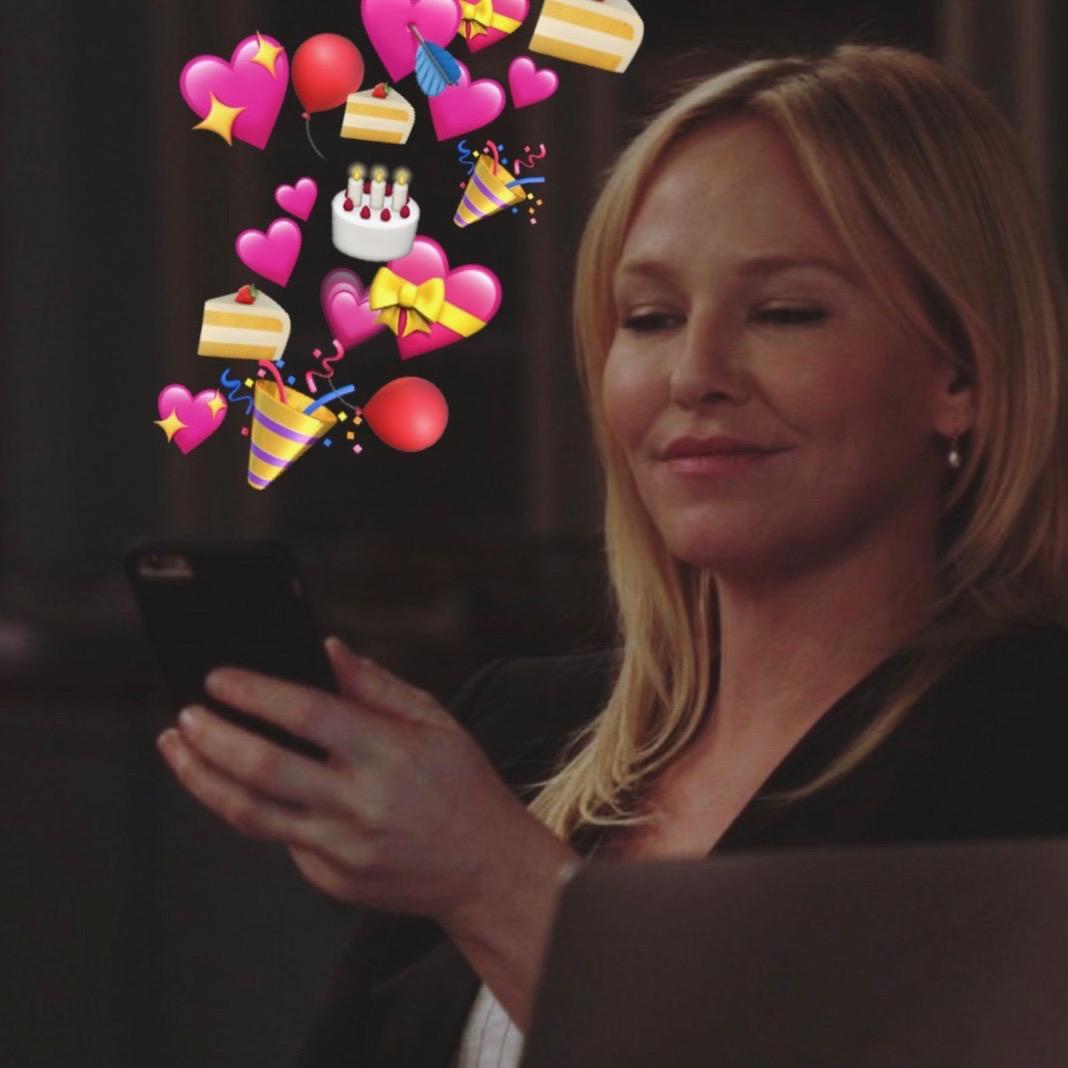 lawandordertv's tweet photo. TFW the birthday wishes start "Rollins" in. 😏📲 Happy birthday to @kelligiddish! 🎉 https://t.co/WBuro5nqsh