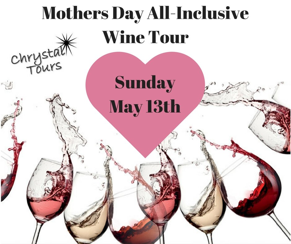 Treat your mom to a Mothers Day she will never forget. #mothersday #winetour #chrystaltours