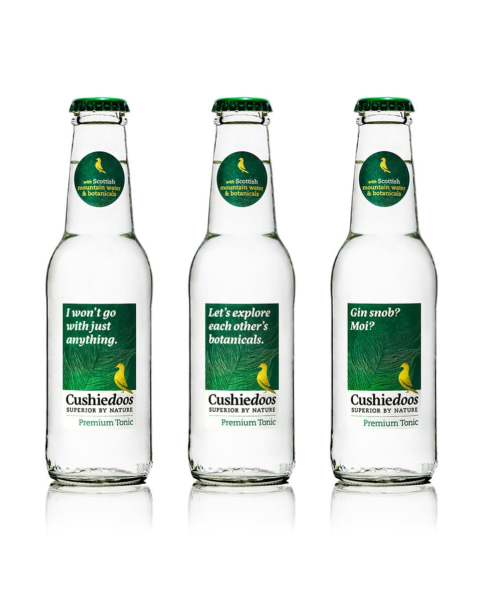 GerryFarrellInk's tweet photo. We're chuffed to have helped launch a new Scottish tonic water. We called it Cushiedoos and worked with @StudioLR on the design. With a smart trade strategy &amp; mouth-water photography by @PaulStudiophoto @Cushiedoostonic is already ruffling a few feathers https://t.co/MEiE7SLakq https://t.co/gCojKvWfkK
