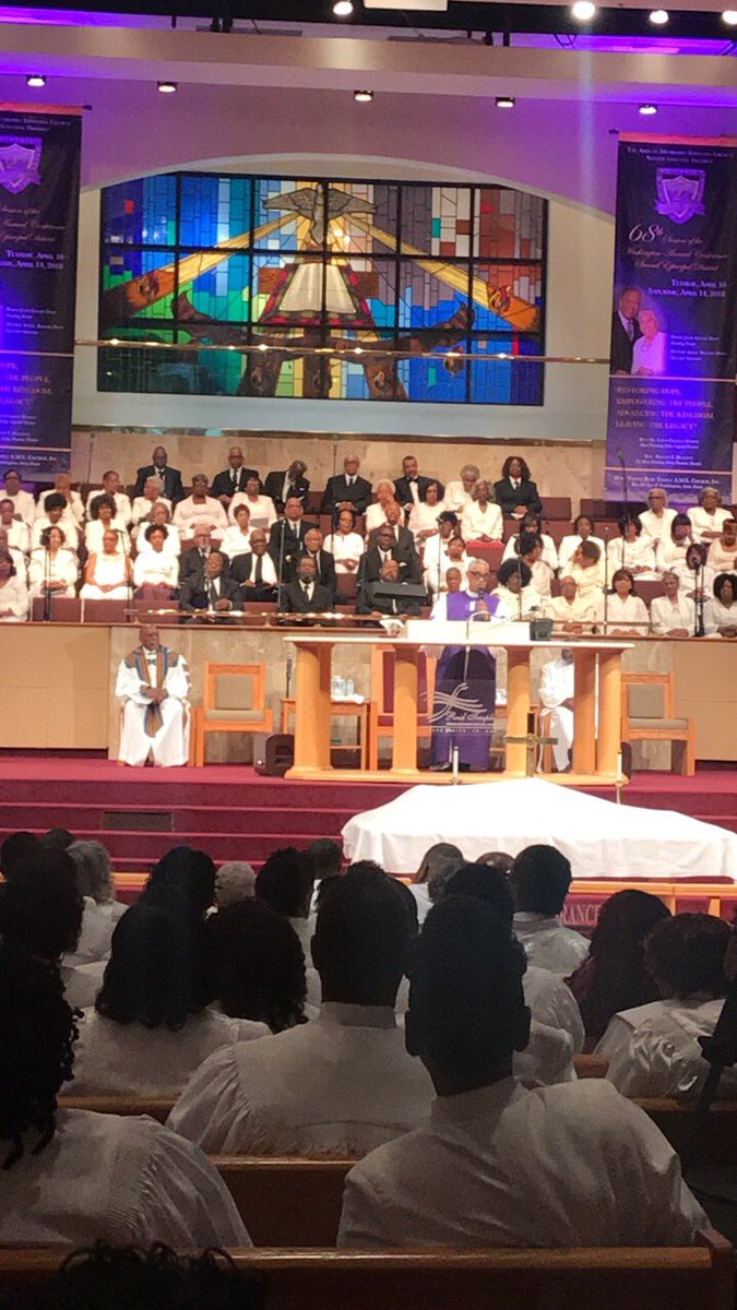 Laplata_ame's tweet photo. At @reidtempleame for the 68th Session of the Washington Annual Conference Service of Ordination of Elders & Deacons. Rev. Frank M. Reid III preaching. #areweyetalive #moreaboutjesus #wac68 #68wac #readytobeginagain https://t.co/0gaIXSSSiK
