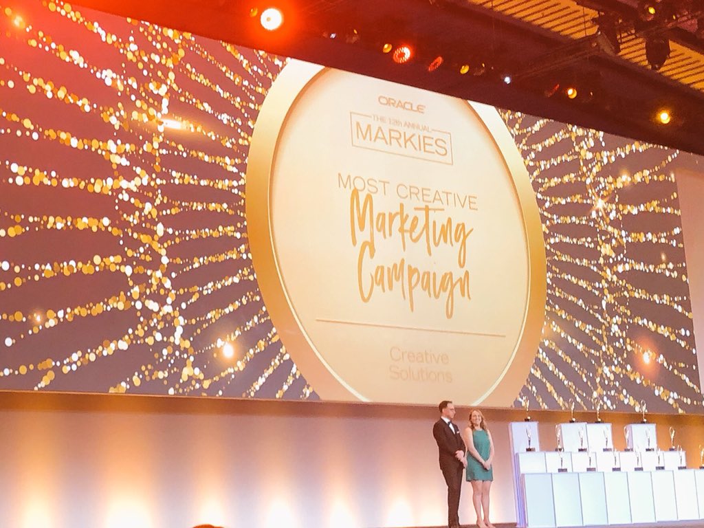 spandanarl's tweet photo. Who would have thought we'd be agenda worth AND get nominated for the most creative marketing campaign of the year @Oracle Moden Customer Experience 2018! Couldn't have done it without the 'can do!' attitude of the #MarsNetworkChallenge team &amp; @GlazerIdo! #ModernCX #DreamTeam https://t.co/B8ZPXzofTK