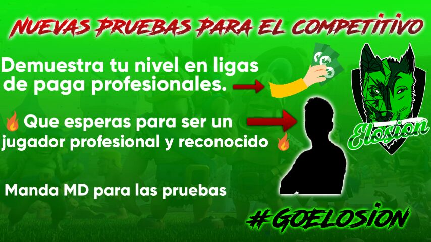 🛡Pruebas 
-Para Él Ámbito Competitivo de Elosion eSports
📍Tenemos
-Analistas 
-Coach 
🔵Requisito
-4100(+)
-12 Win GD(+)
-Fiel

Beneficios MD