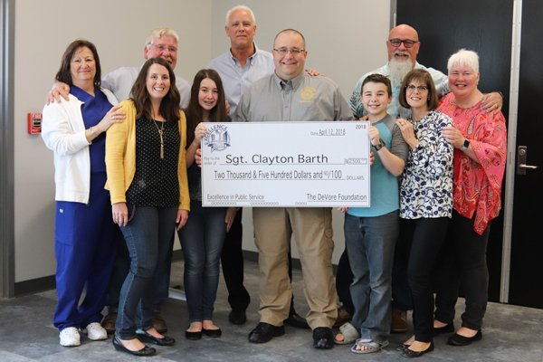 Congratulations Sgt. Clayton Barth, winner of the 2018 Excellence in Public Service Award! Thank you for all you do to serve our community.