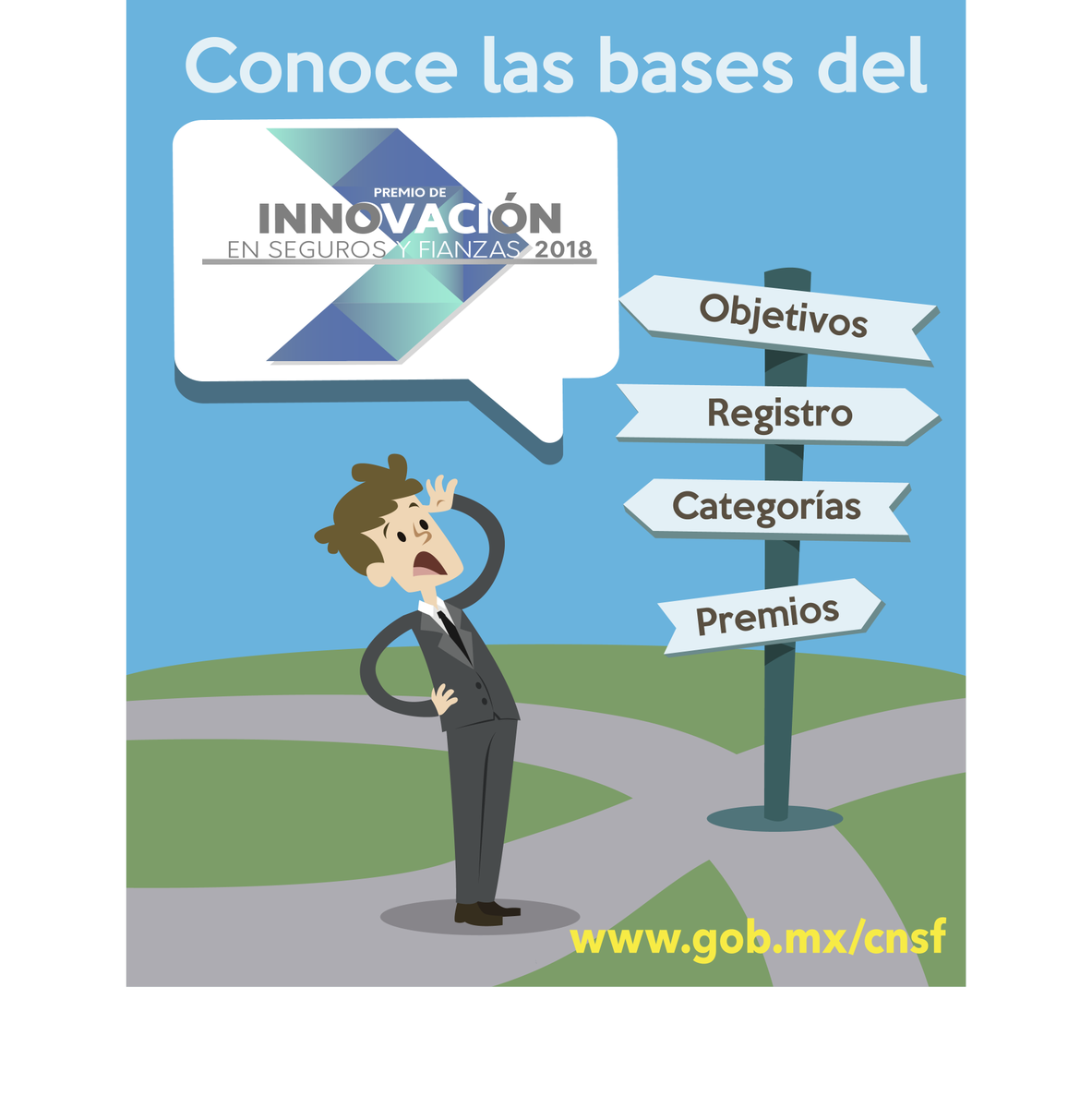 CNSF_gob_mx's tweet photo. Tus ideas pueden ganar el Premio de Innovación en Seguros y Fianzas 2018. Consulta las bases en: https://t.co/aEEPARrygl https://t.co/c1GdzNYusC