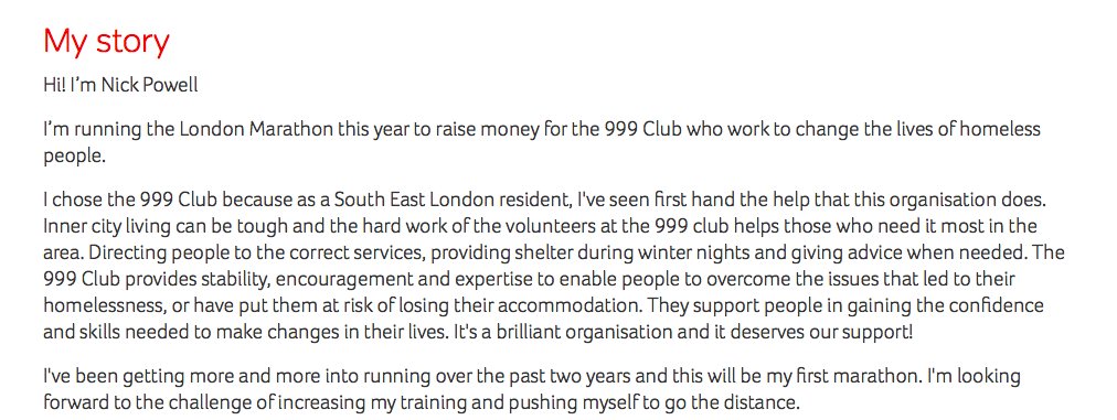 The999Club's tweet photo. We have an amazing team of 8 running the London Marathon to raise money for our charity. Read why Nick has chosen to support us.
#homeless #charity #london #deptford #roughsleeping #londonmarathon #makingchangecount
https://t.co/SOFVBdb0S0 https://t.co/sFxq0VAGb5