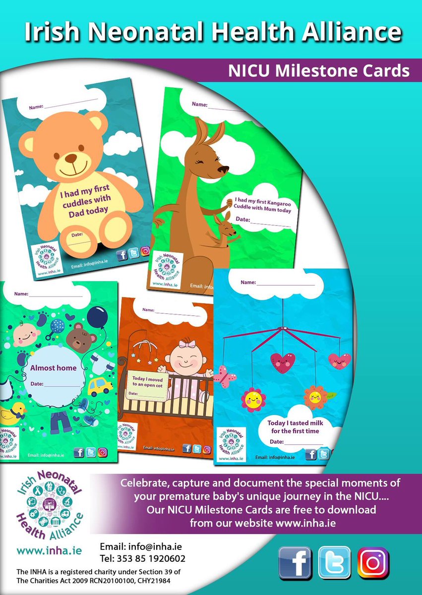 Download our #NICU Milestone Poster for free & place in ur #NICU. #PrematureBaby #SupportingFamilies #CherishingMoments #MakingMemories #NICUMilestoneCards