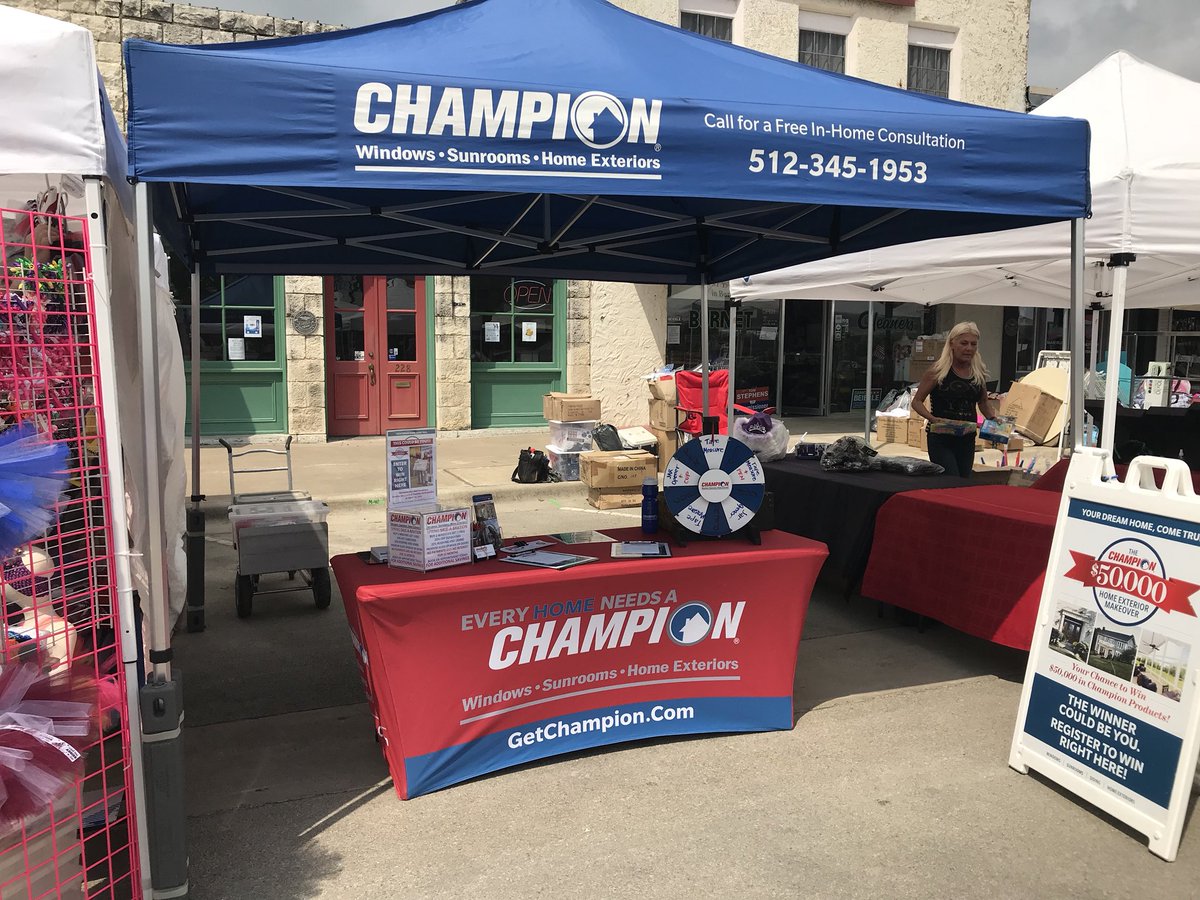 Kim_ChampionATX's tweet photo. Come to the Burnet Bluebonnet Festival today, Saturday and Sunday! Visit our booth for an event discount coupon. #TeamShowtime #Champion https://t.co/sz5RY41ikx