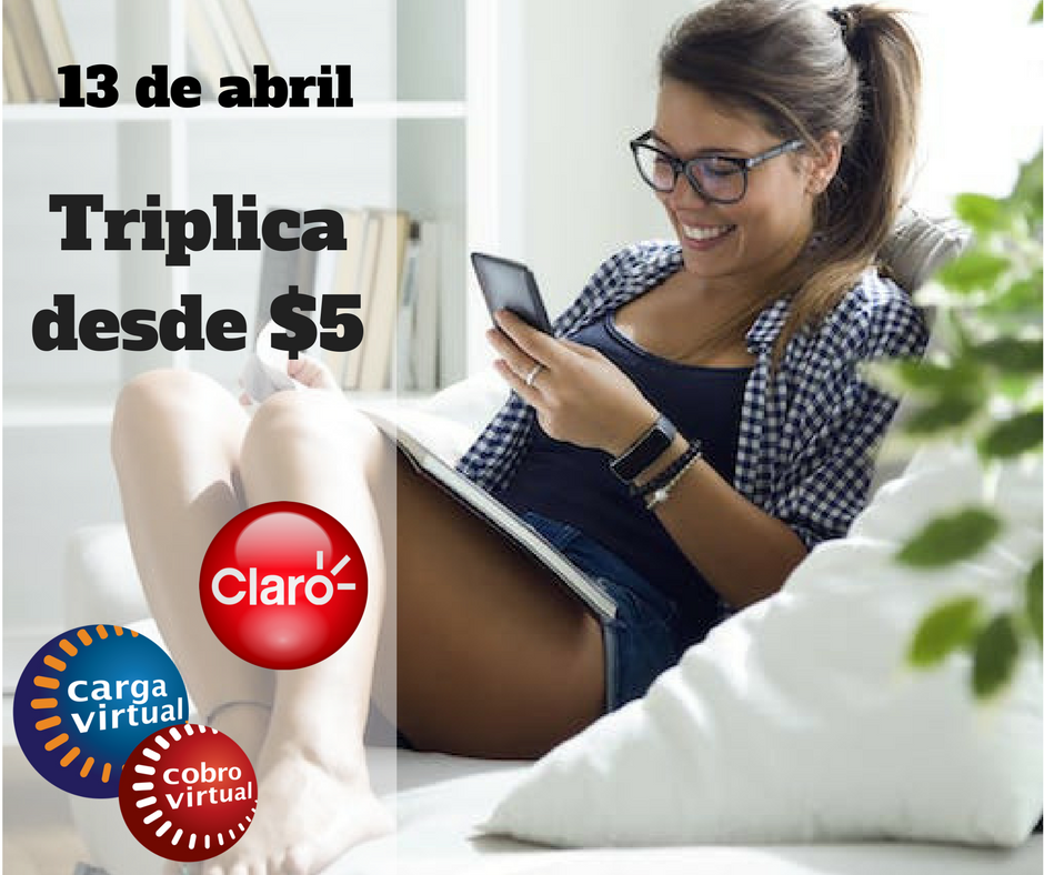 CargaVirtualAR's tweet photo. 💁‍♂️💁‍♀️HoY se #Triplica con @ClaroArgentina 😉🤳 
Info: https://t.co/vCgdU6jWbo #CargaVirtual #CargaVirtualTeDaMás https://t.co/nhooc8Eqq5