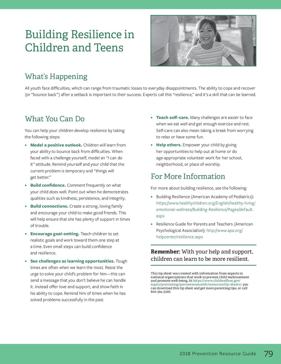 KUPeds's tweet photo. How can parents, providers, and family build resilience in children and teens? One way is to encourage goal-setting and building confidence in them by pointing out what your child does well https://t.co/7xw4IDYwEZ