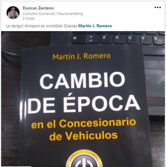 cambiodeepocacv's tweet photo. Estamos muy contentos😀😀 de que grandes profesionales de 🇨🇷#CostaRica 🇨🇷como @DuncanZenteno , muestren interés por el libro de nuestro autor Martín J. Romero🚗👉GRACIAS @DuncanZenteno !! #automoción #Concesionarios #Autos #ConcesionarioDigital #ventas https://t.co/tixyF8ITIV